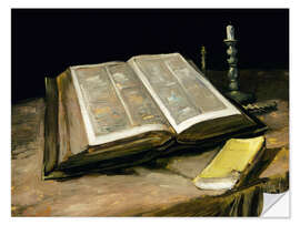 Selvklebende plakat Still Life with Bible