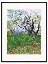 Gerahmter Kunstdruck Obstgarten in der Blüte