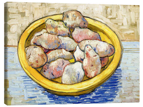 Canvastavla Potatoes in yellow bowl