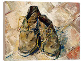 Holzbild Ein Paar Schuhe - Vincent van Gogh