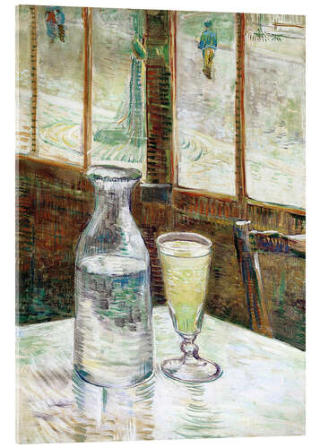 Acrylic print Cafétafel with Absinth