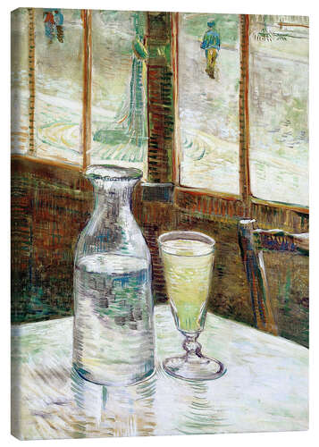 Canvas print Cafétafel with Absinth