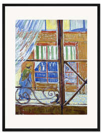 Gerahmter Kunstdruck Metzgerei, gesehen von einem Fenster