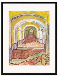 Impresión de arte enmarcada Corridor in the asylum