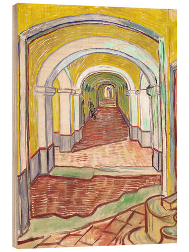 Print på træ Corridor in the asylum