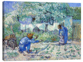 Tableau sur toile  Premiers pas, d&#039;après Millet - Vincent van Gogh