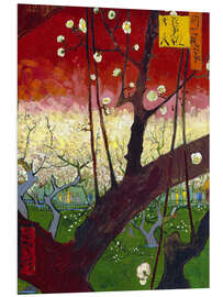 PVC print Bloeiende pruimenboomgaard (naar Hiroshige) - Vincent van Gogh