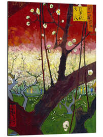 Magnettafel Pflaumenbaum in der Blüte (nach Hiroshige) - Vincent van Gogh