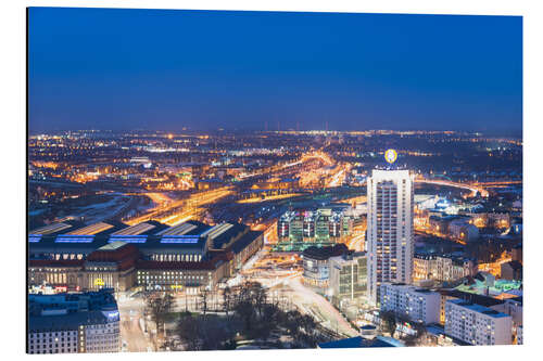 Aluminium print Leipzig at Night