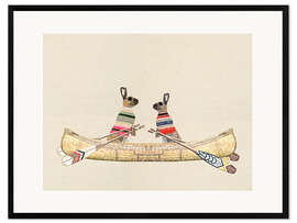 Framed art print Canoe Hare