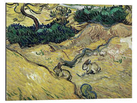 Magnettafel Feld mit zwei Kaninchen