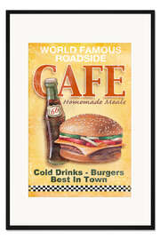 Gerahmter Kunstdruck Cafe Roadside