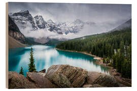 Wood print Moraine Lake