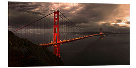 Foam board print Golden Gate mystical brown