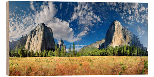 Wood print Yosemite Valley - El Capitan