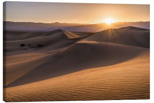 Lærredsbillede Sunset at the Dunes in Death Valley