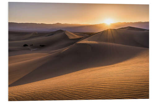 PVC print Sunset at the Dunes in Death Valley