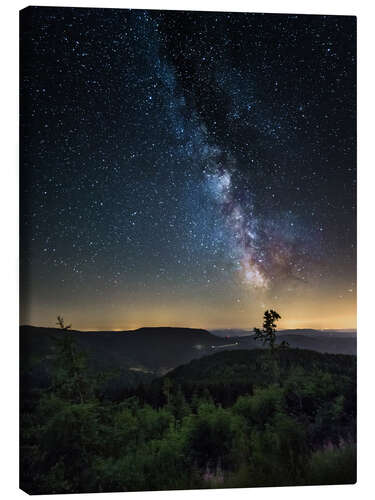 Leinwandbild Milchstraße über dem Schwarzwald