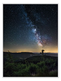 Poster Milky Way over Black Forest