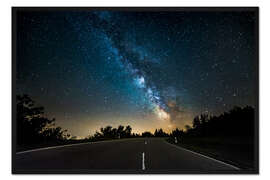 Gerahmter Kunstdruck Milchstraße über Schwarzwald Hochstraße