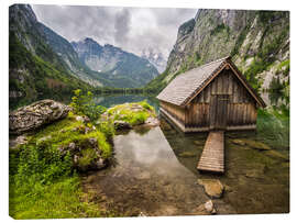 Canvas-taulu Lonely Hut at Obersee / Königssee