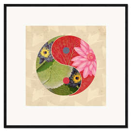 Framed art print Yin &amp; Yang on Paper Cranes I
