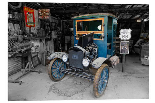 Hartschaumbild Route66 Alter Ford TT