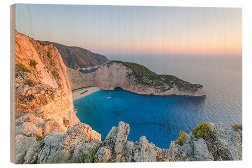 Trätavla Navagio Shipwreck Beach, Zakynthos