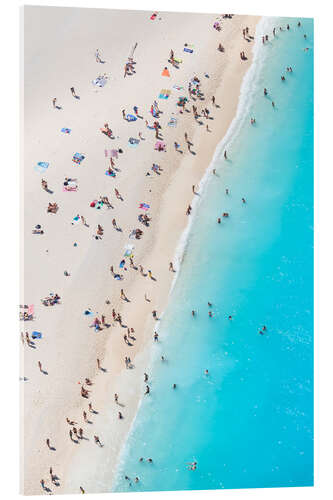 Acrylic print Greek beach in summer