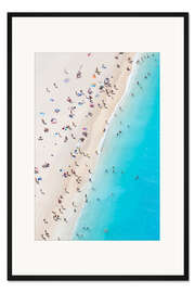 Gerahmter Kunstdruck Griechischer Strand im Sommer