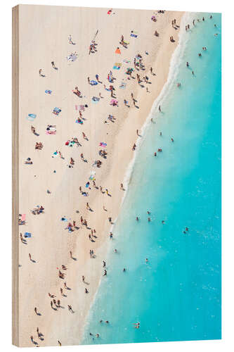 Wood print Greek beach in summer