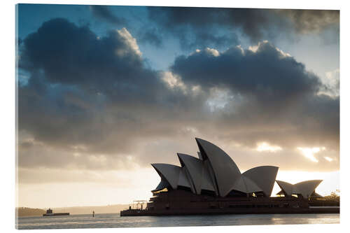 Stampa su vetro acrilico Teatro dell'opera di Sydney all'alba, Australia