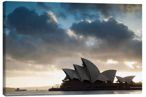 Leinwandbild Berühmte Opernhaus in Sydney bei Sonnenaufgang, Australien