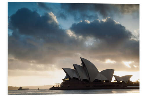 Foam board print Famous Sydney Opera House at sunrise, Australia