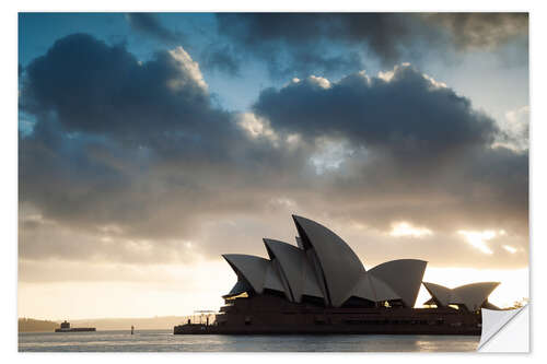 Wandsticker Berühmte Opernhaus in Sydney bei Sonnenaufgang, Australien