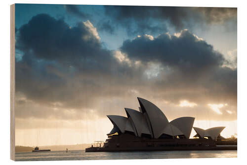 Cuadro de madera Famous Sydney Opera House at sunrise, Australia