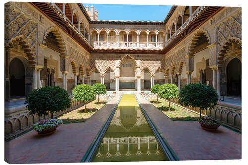 Lærredsbillede Court of the virgins in the Alcazar