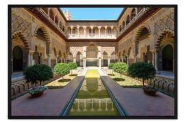 Gerahmter Kunstdruck Hof der Jungfrauen in den Alcazar