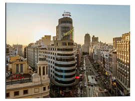 Magnettafel Gran Via im Abendlicht