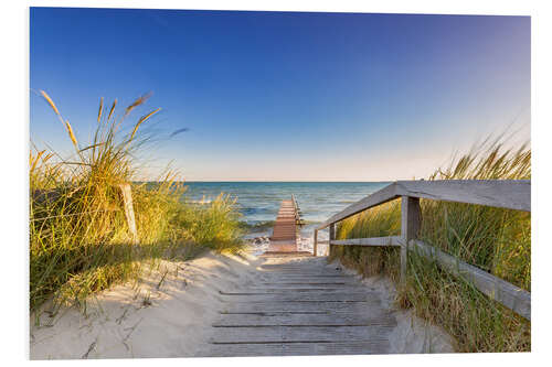 Foam board print Pier into the ocean Baltic