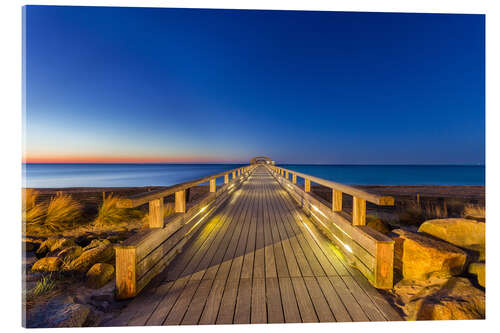 Acrylglasbild Kellenhusen Seebrücke im Morgengrauen Ostsee