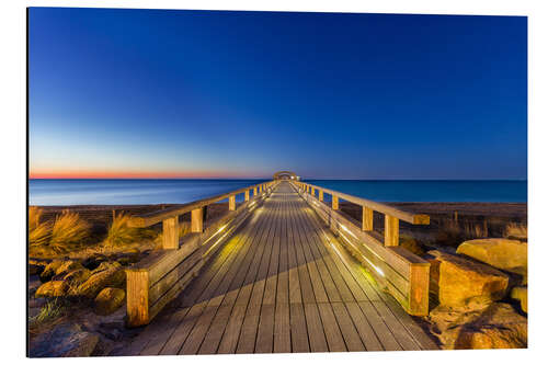 Tableau en aluminium Kellenhusen pier at dawn Baltic