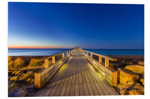 Tableau en PVC Kellenhusen pier at dawn Baltic