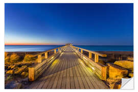 Selvklebende plakat Kellenhusen pier at dawn Baltic