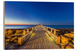 Quadro de madeira Kellenhusen pier at dawn Baltic