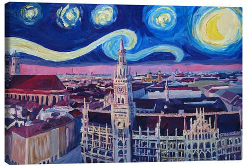 Canvas print Starry Night in Munich