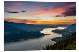 Aluminium print Colorful Sunset Annecy