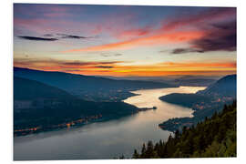 Foam board print Colorful Sunset Annecy