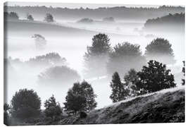 Leinwandbild Nebel über den Bergen Hollands