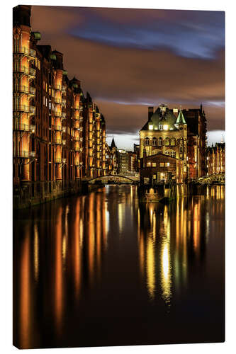 Leinwandbild Speicherstadt Hamburg - Fleetschlösschen